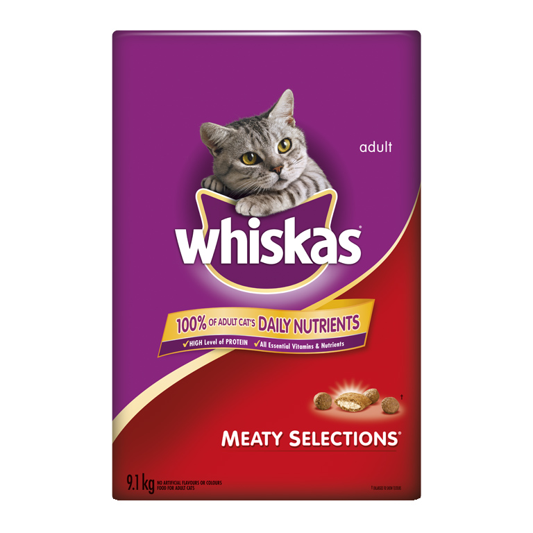 Whiskas meaty selections deals dry cat food